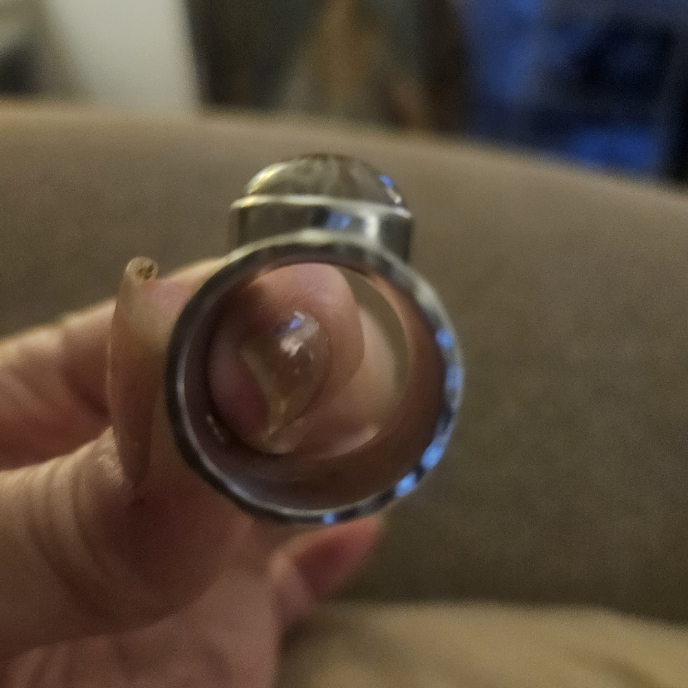 NICKY BUTLER HEAVY CIGAR BAND HAMMERED STERLING W/SINGLE STUNNING CENTER STONE!♡ - Picture 8 of 16
